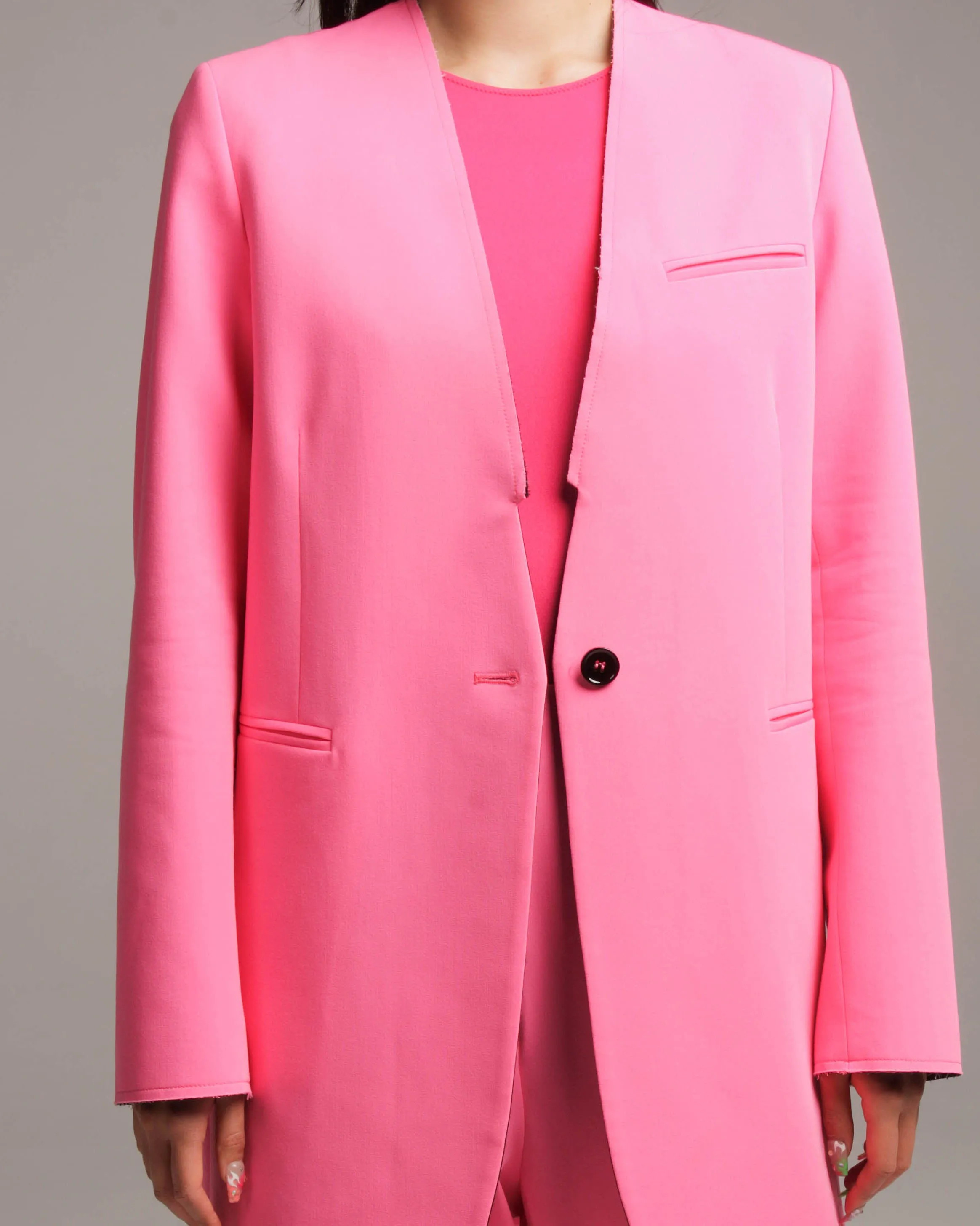 Pink Long Blazer