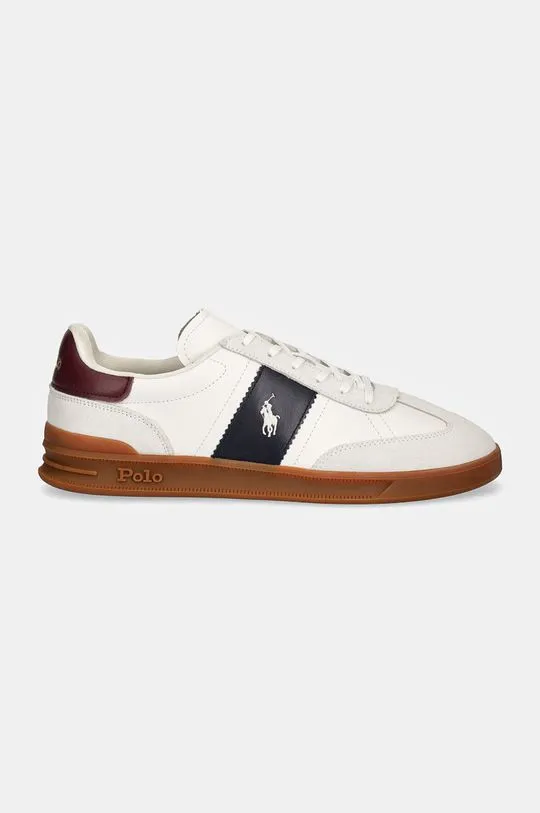 Polo Ralph Lauren leather sneakers Hrt Aera Pp white color 809954902001