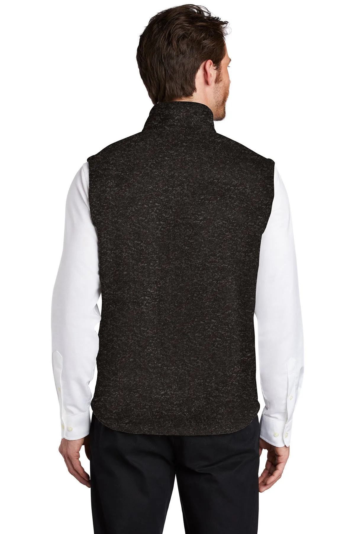 Port Authority Sweater Vest, Black Heather [Fooda Manager]