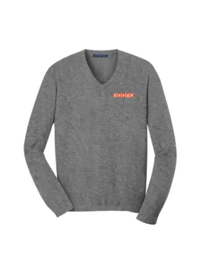 Port Authority V-Neck Sweater, Heather Grey [Fooda Manager]