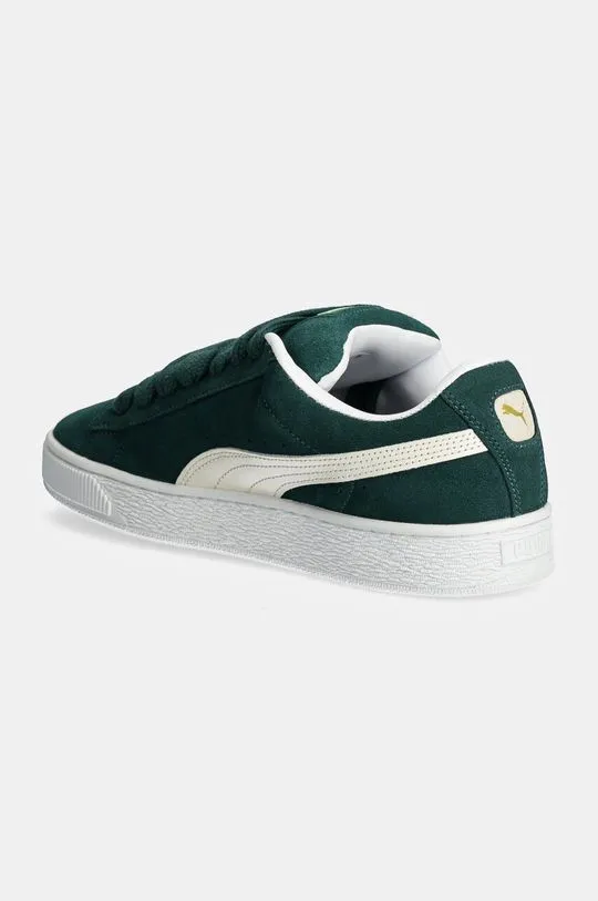 Puma leather sneakers Suede XL green color 395205