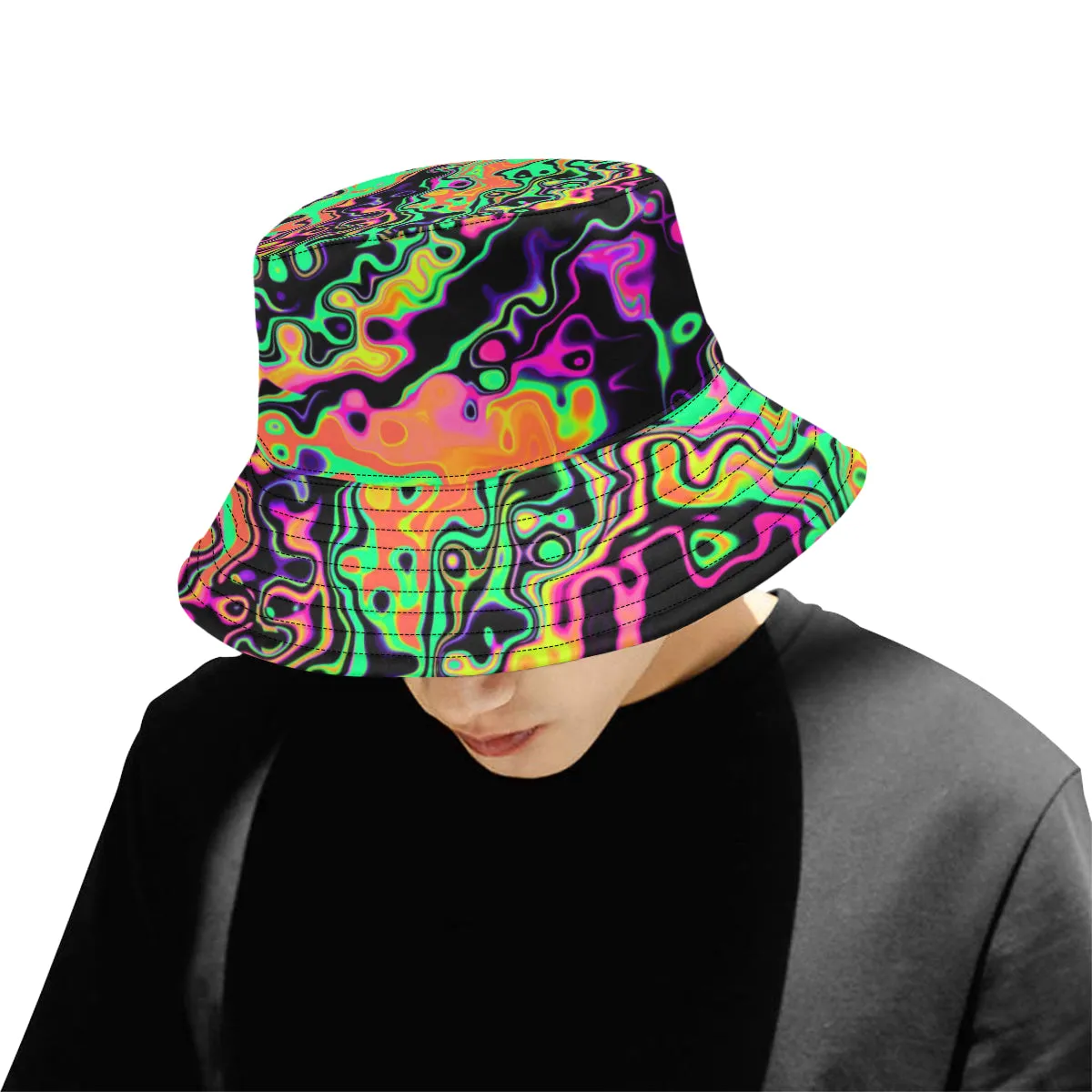 Radioactive spill bucket hat | UV blacklight reactive