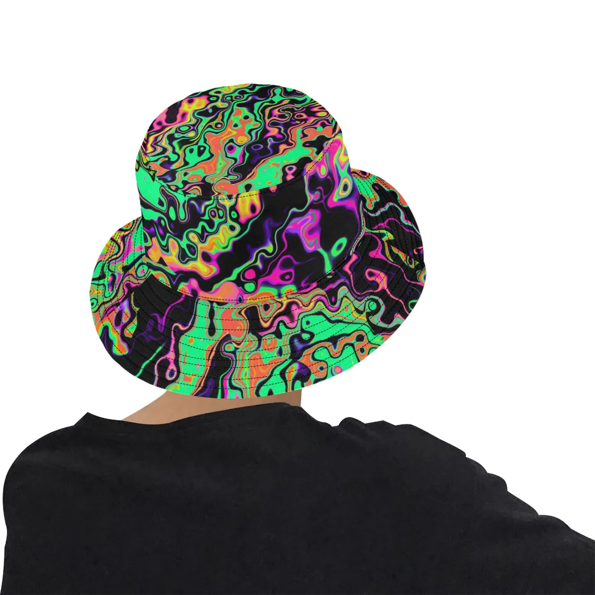 Radioactive spill bucket hat | UV blacklight reactive