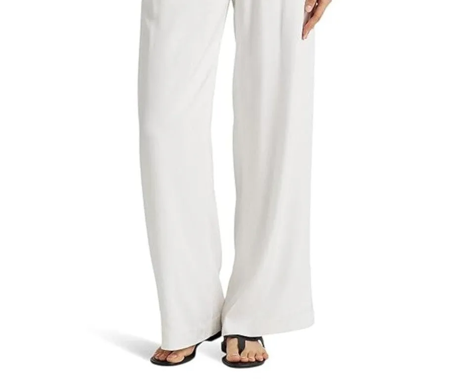 Ralph Lauren White Twill Wide Leg Pants Large.