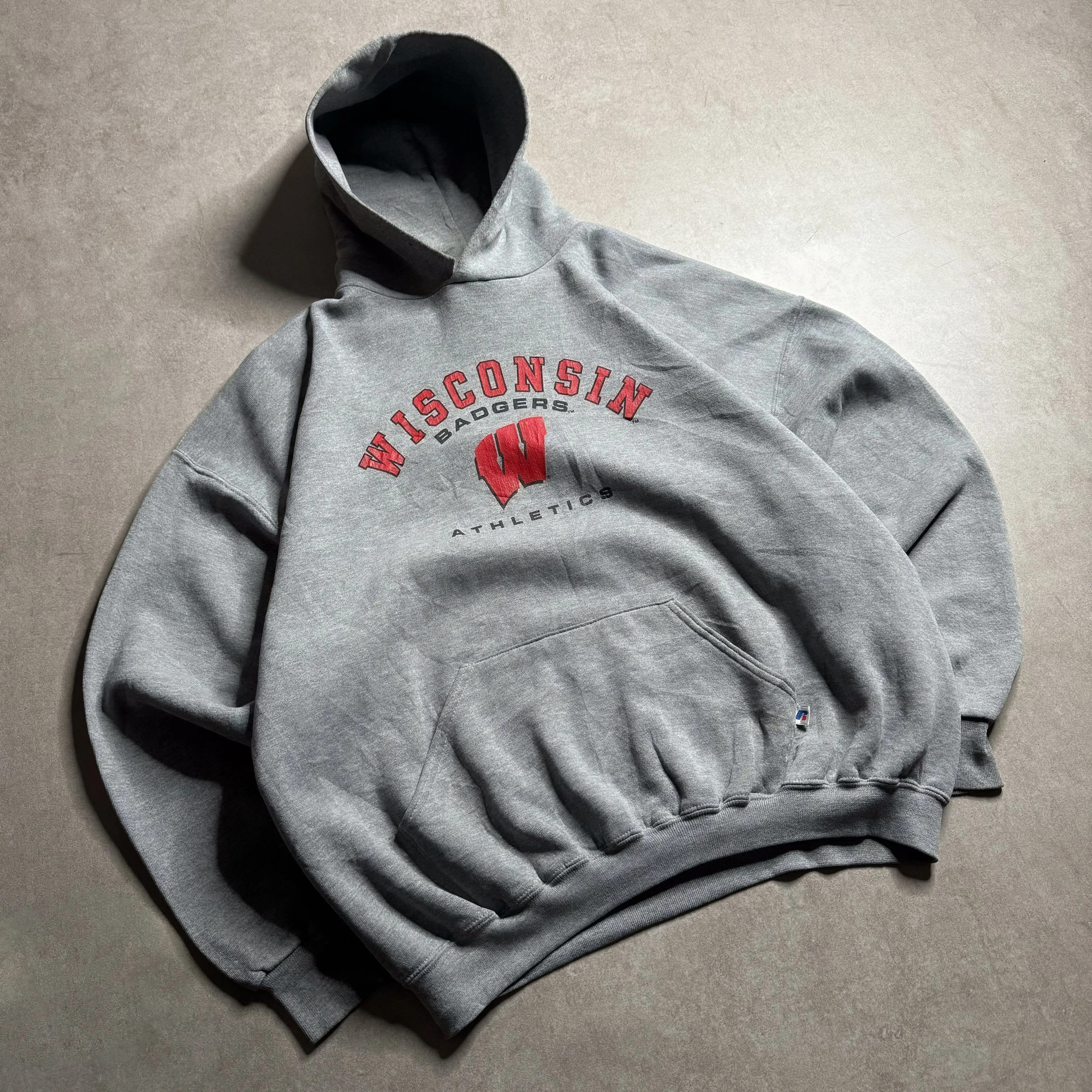 Russell Athletic Grey Wisconsin Badgers Hoodie - 2XL