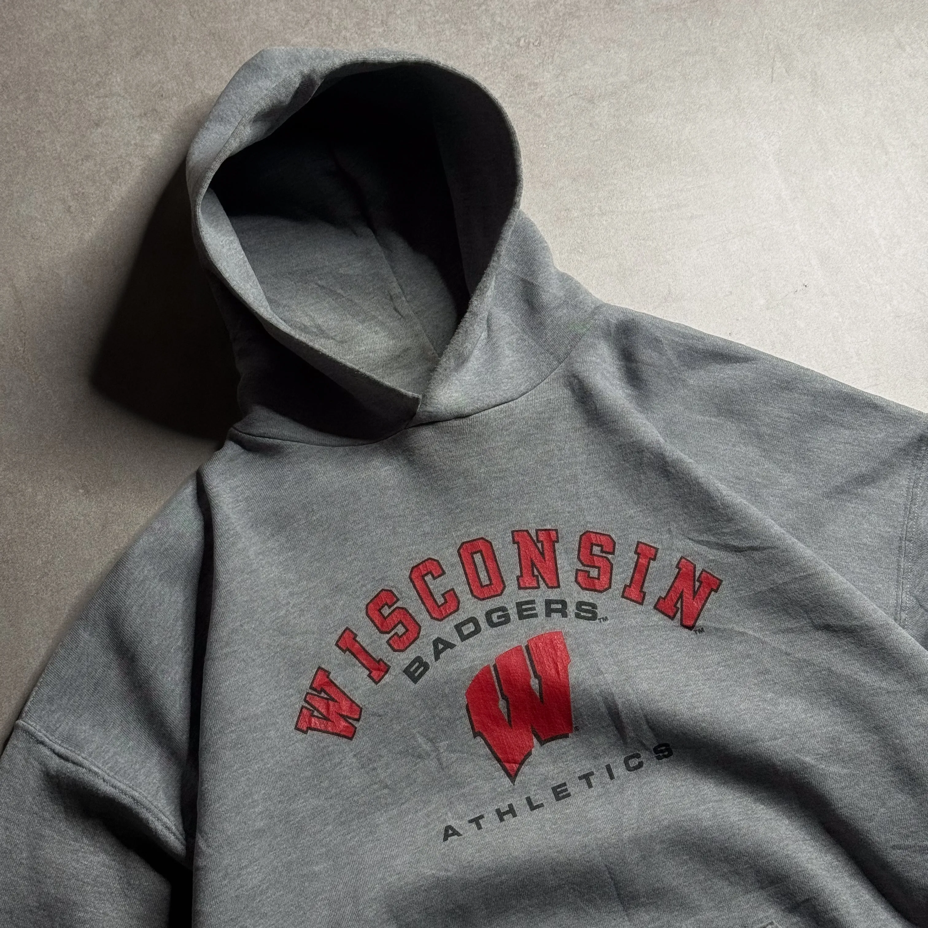 Russell Athletic Grey Wisconsin Badgers Hoodie - 2XL