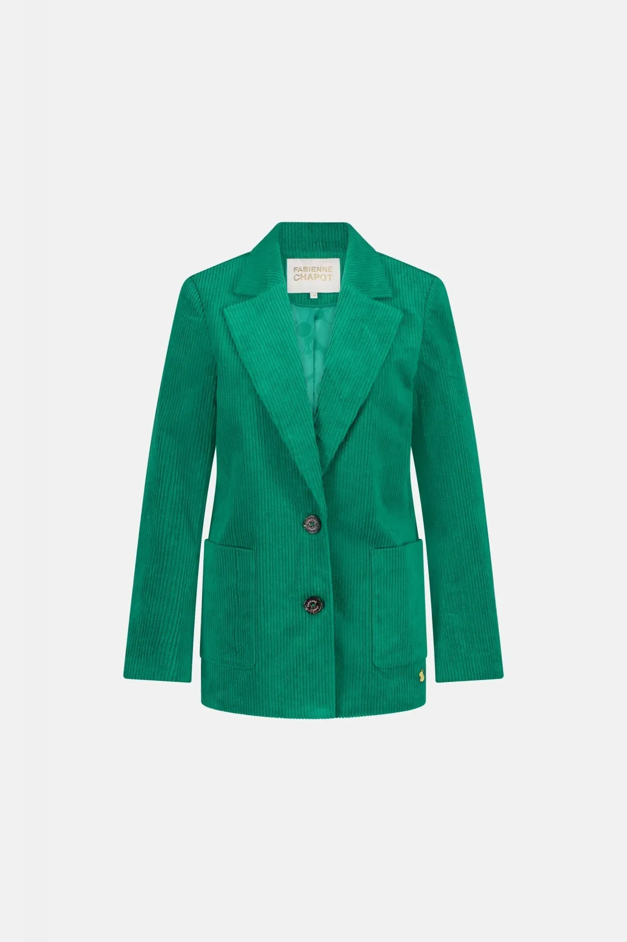 Sacs of Ashbourne   Fabienne Chapot Leonard Cord Blazer-Feeling Green