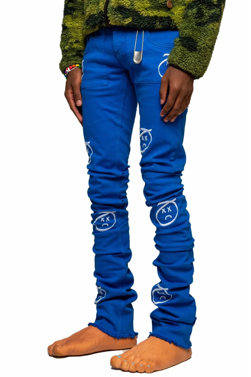 Sadboy Stacked Denim Royals - Buy Online | Limited Stock Available | Trending Denim Fashion