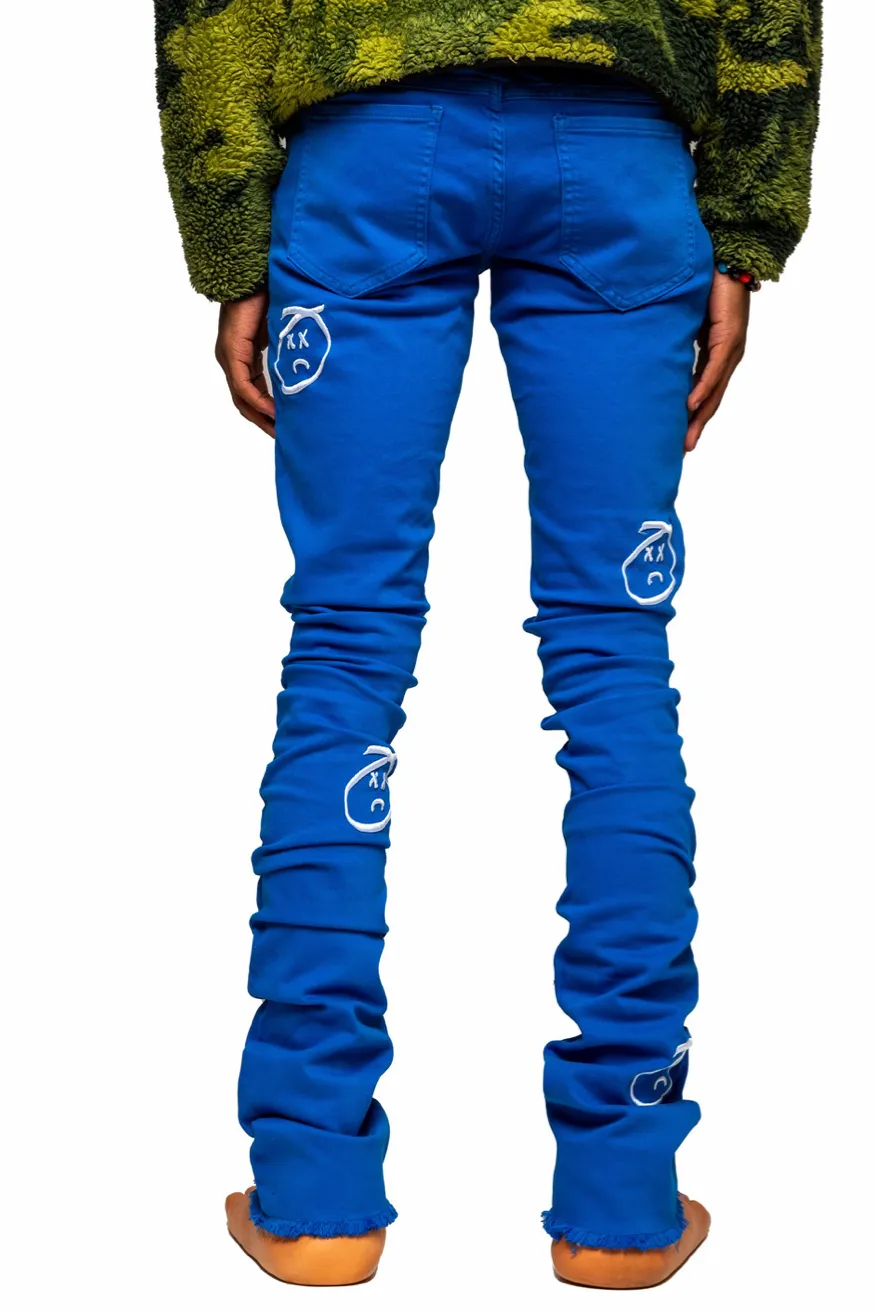 Sadboy Stacked Denim Royals - Buy Online | Limited Stock Available | Trending Denim Fashion