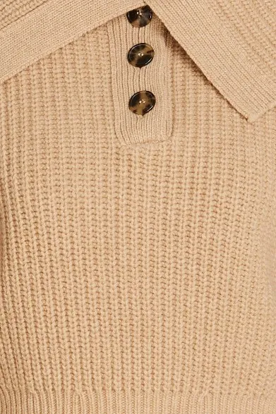 Sandro Long Sleeve V-Neck & Crew Neck Wool Rib