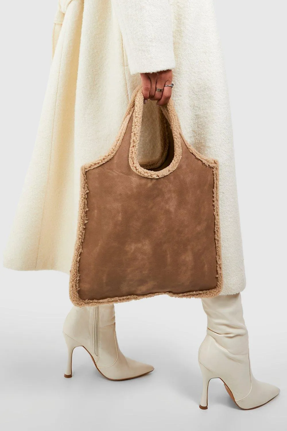 Shearling Edge Tote Bag