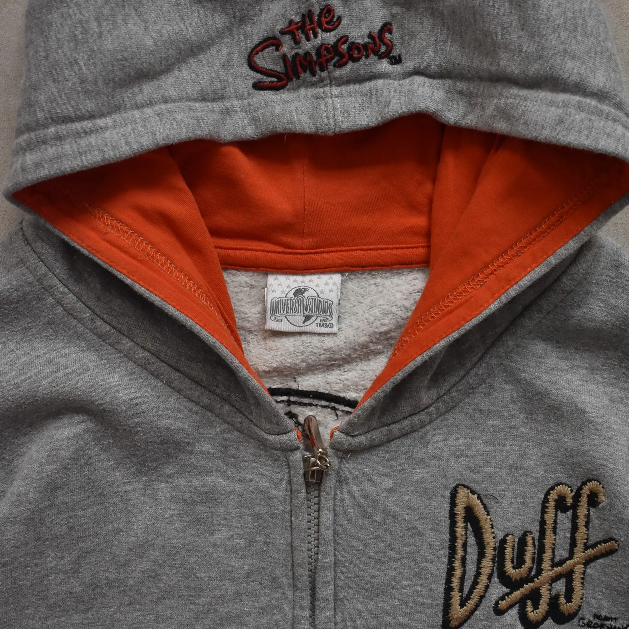 Simpsons Universal Duff Zip Hoodie - XL