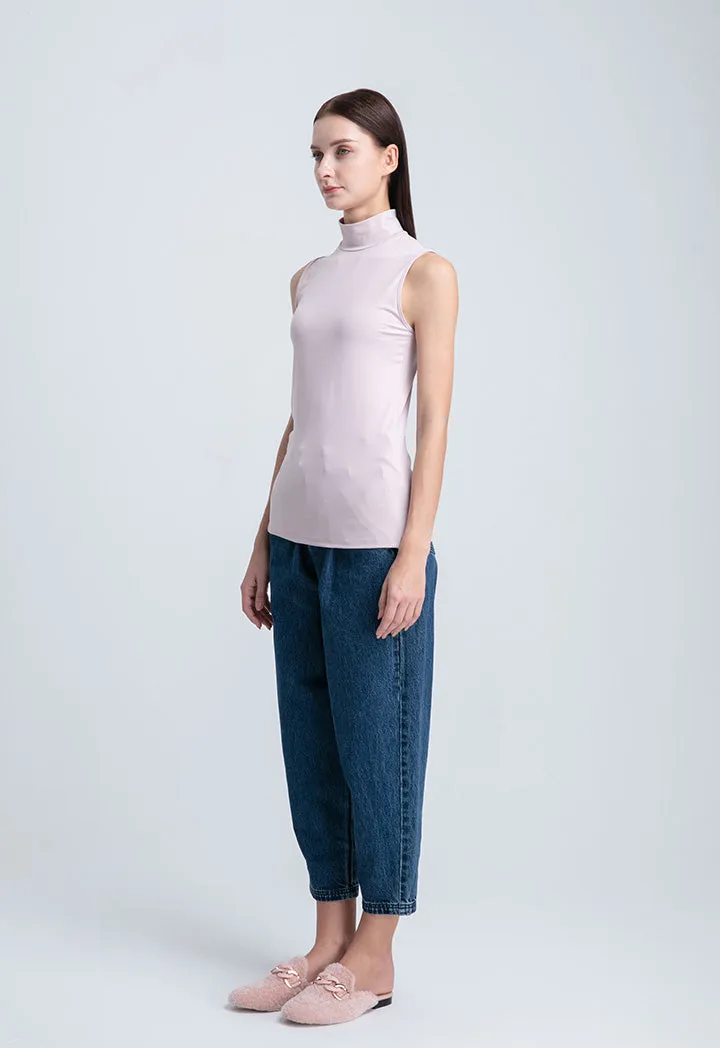 Sleeveless High Neck Top
