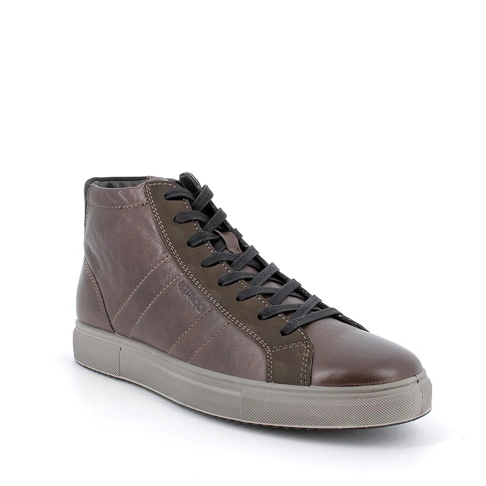 Sneakers for men - IGI&CO leather shoes in graphite color - 4634211