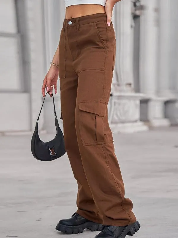 Solid Twill Women's Cargo Pants