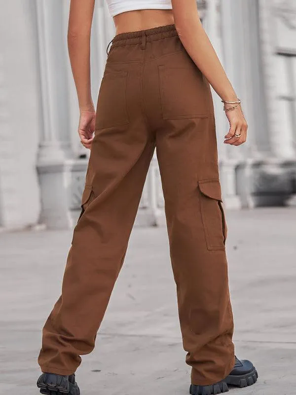 Solid Twill Women's Cargo Pants