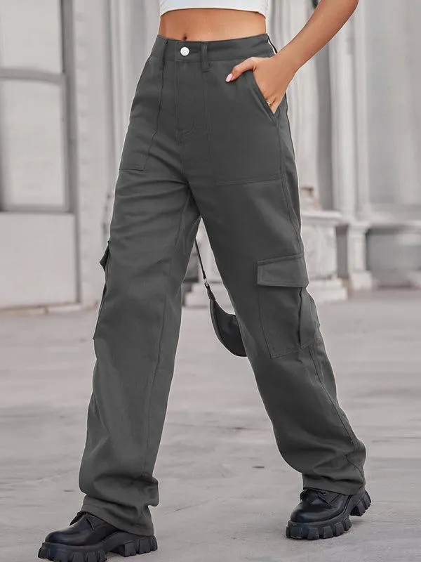 Solid Twill Women's Cargo Pants