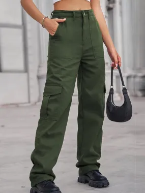 Solid Twill Women's Cargo Pants