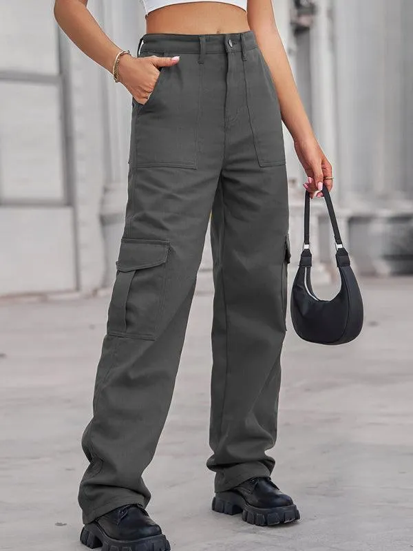 Solid Twill Women's Cargo Pants