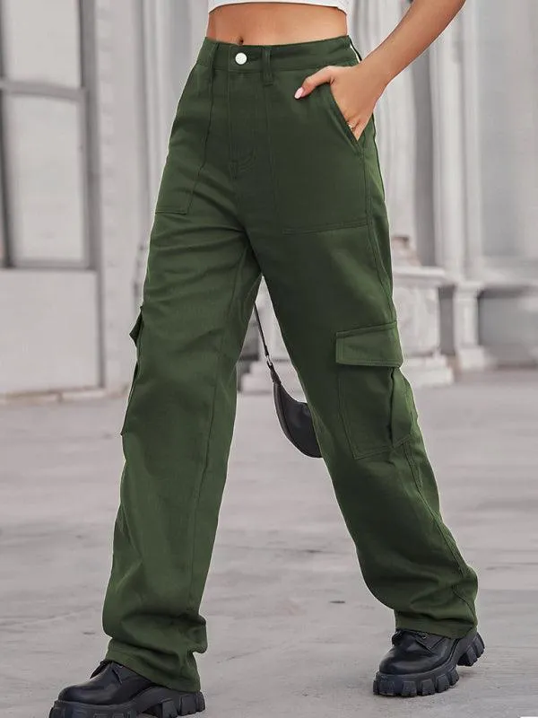 Solid Twill Women's Cargo Pants