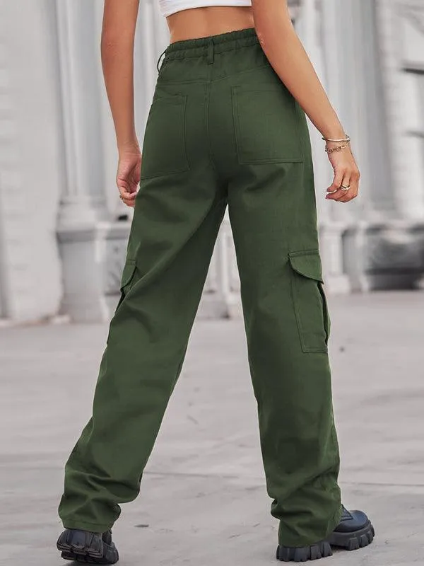 Solid Twill Women's Cargo Pants