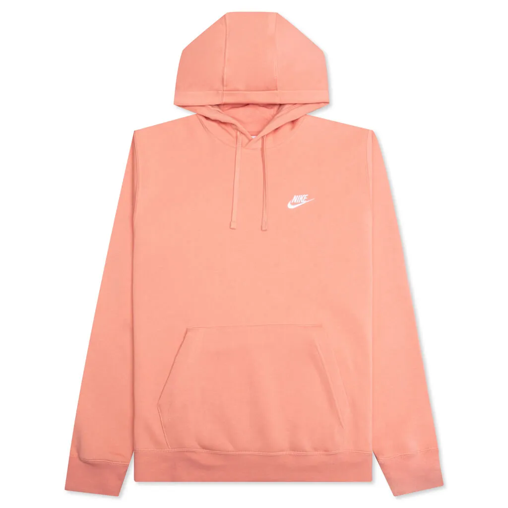 Sportswear Club Fleece Pullover Hoodie - Light Madder Root/White | Buy Now