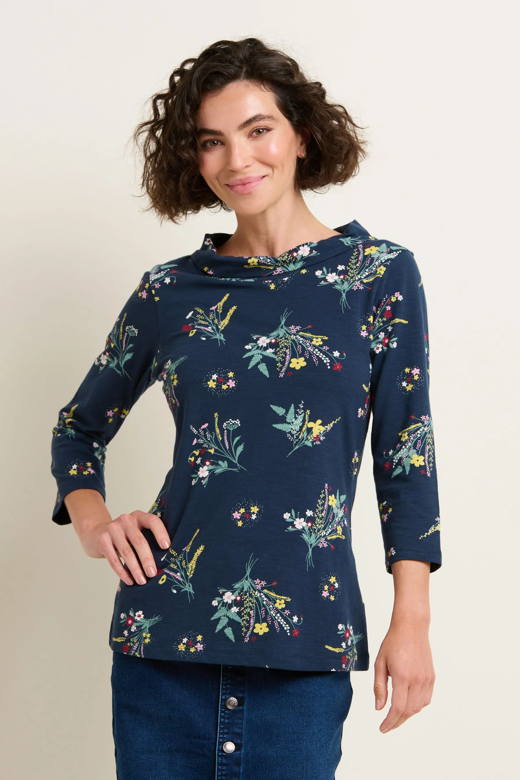 Spring Floral 3/4 Sleeve T-Shirt