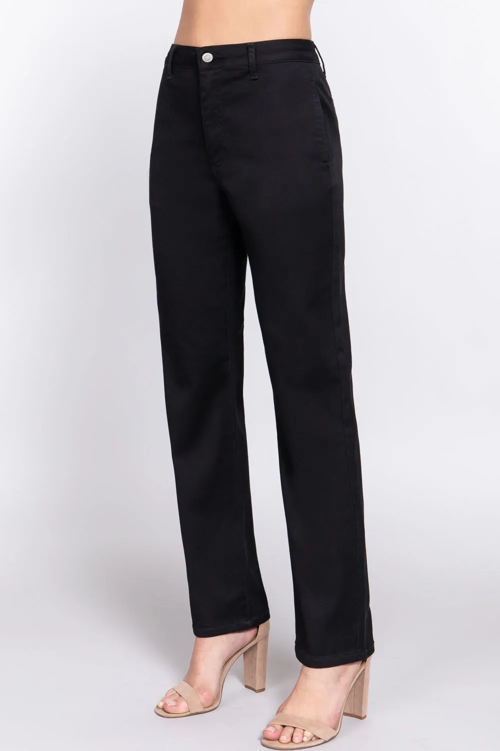 Straight Fit Twill Trousers