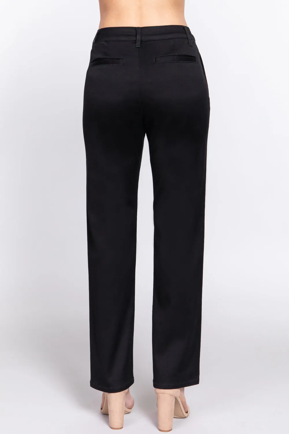 Straight Fit Twill Trousers