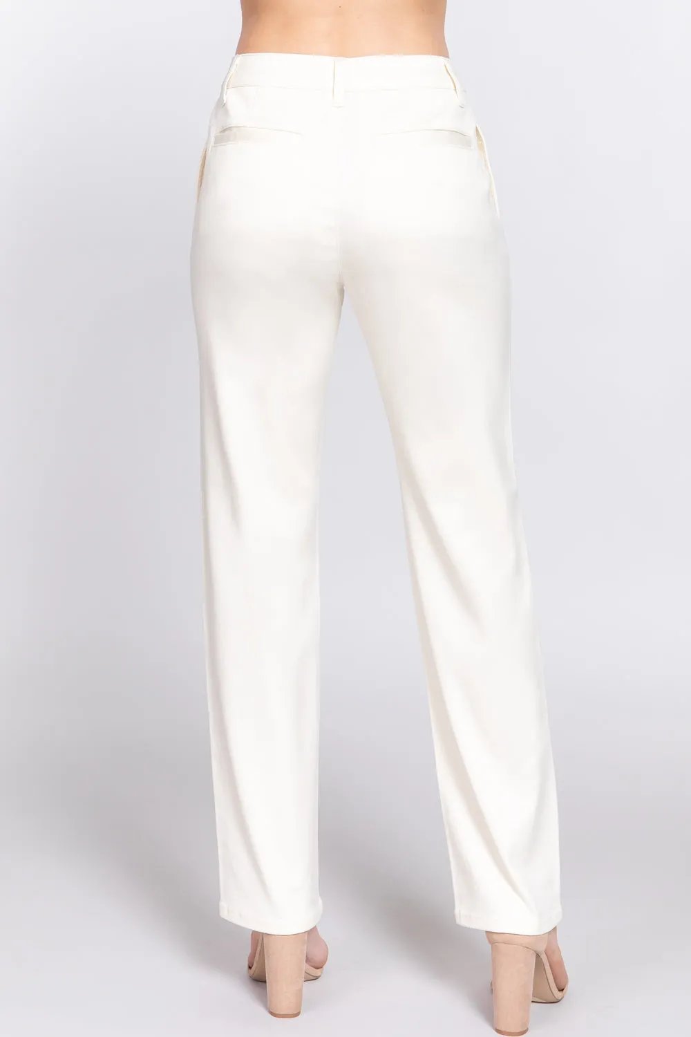 Straight Fit Twill Trousers