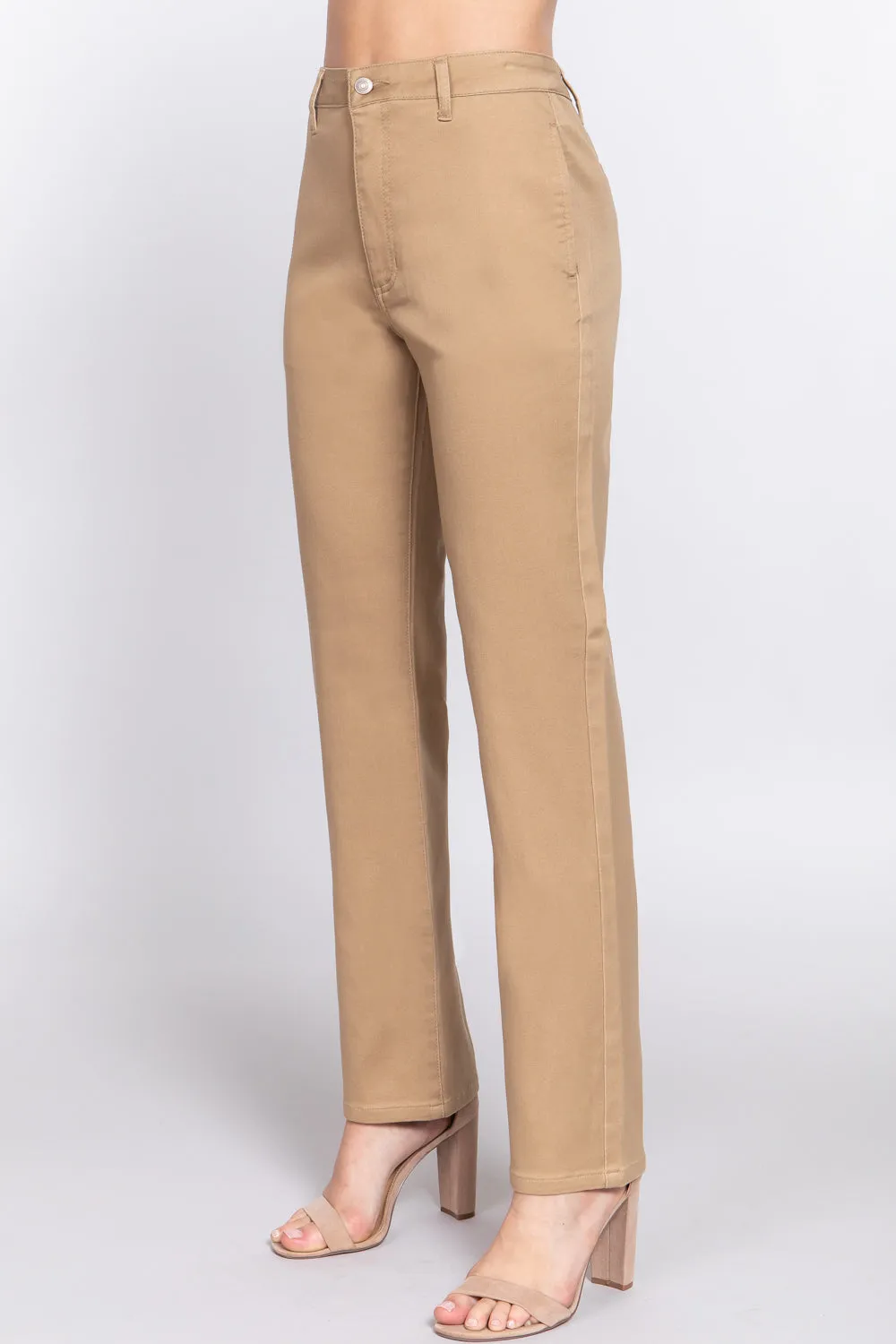 Straight Fit Twill Trousers