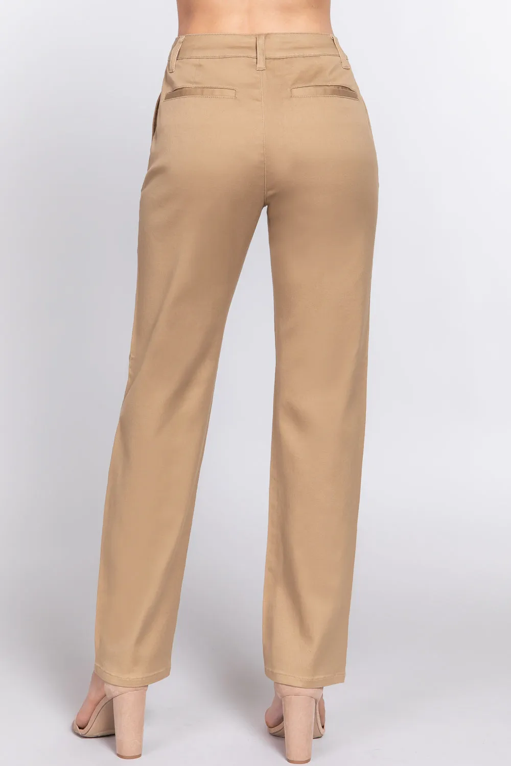 Straight Fit Twill Trousers