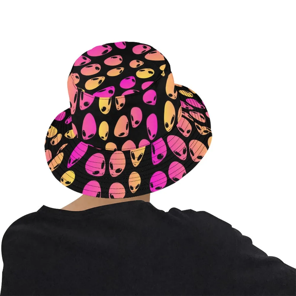 Strawberry Lemonade Alien Ombre Bucket Hat | UV Reactive