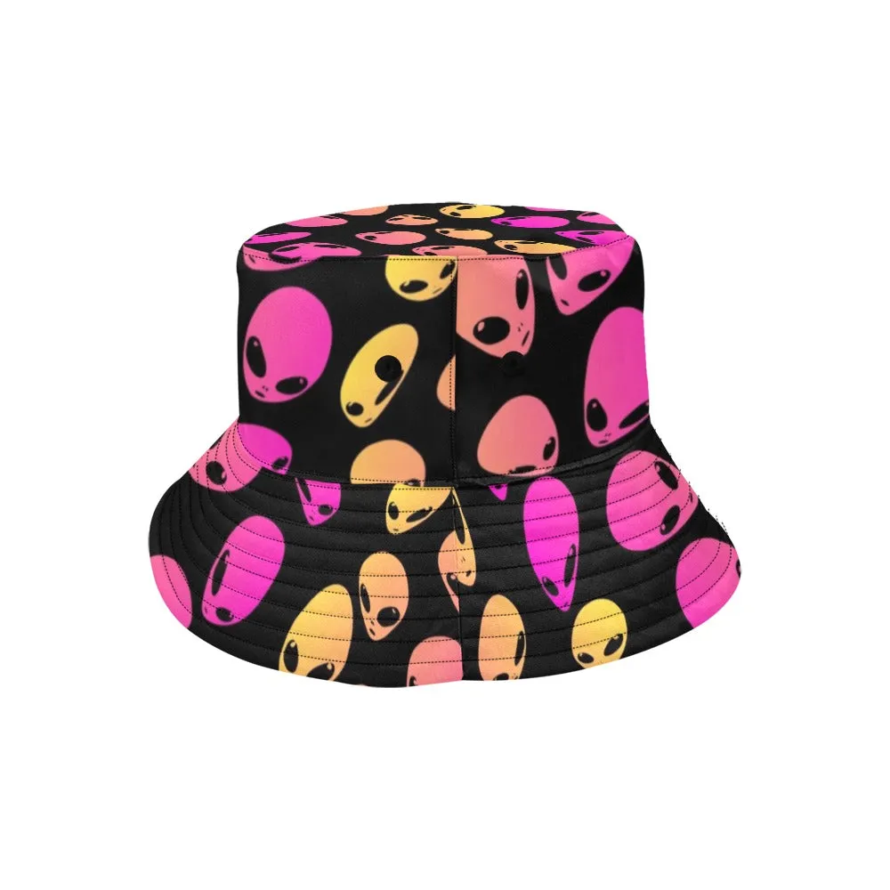 Strawberry Lemonade Alien Ombre Bucket Hat | UV Reactive