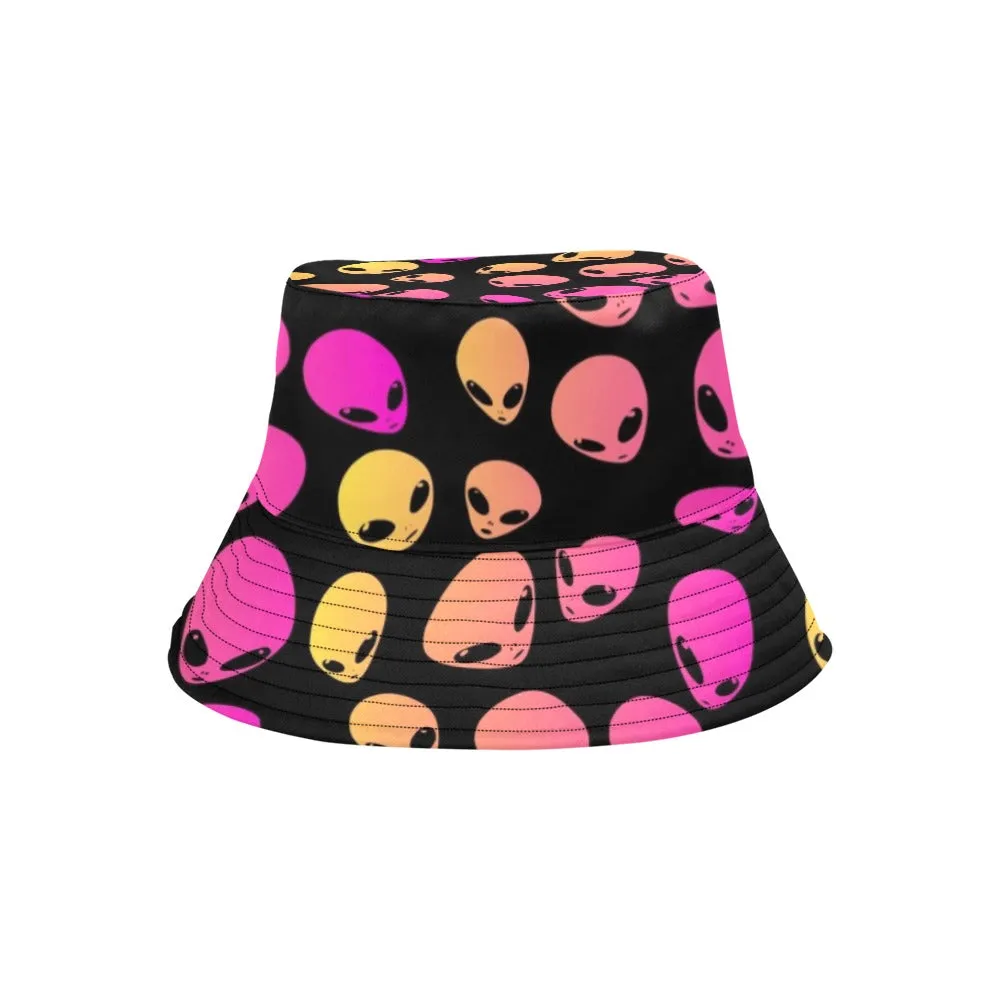 Strawberry Lemonade Alien Ombre Bucket Hat | UV Reactive