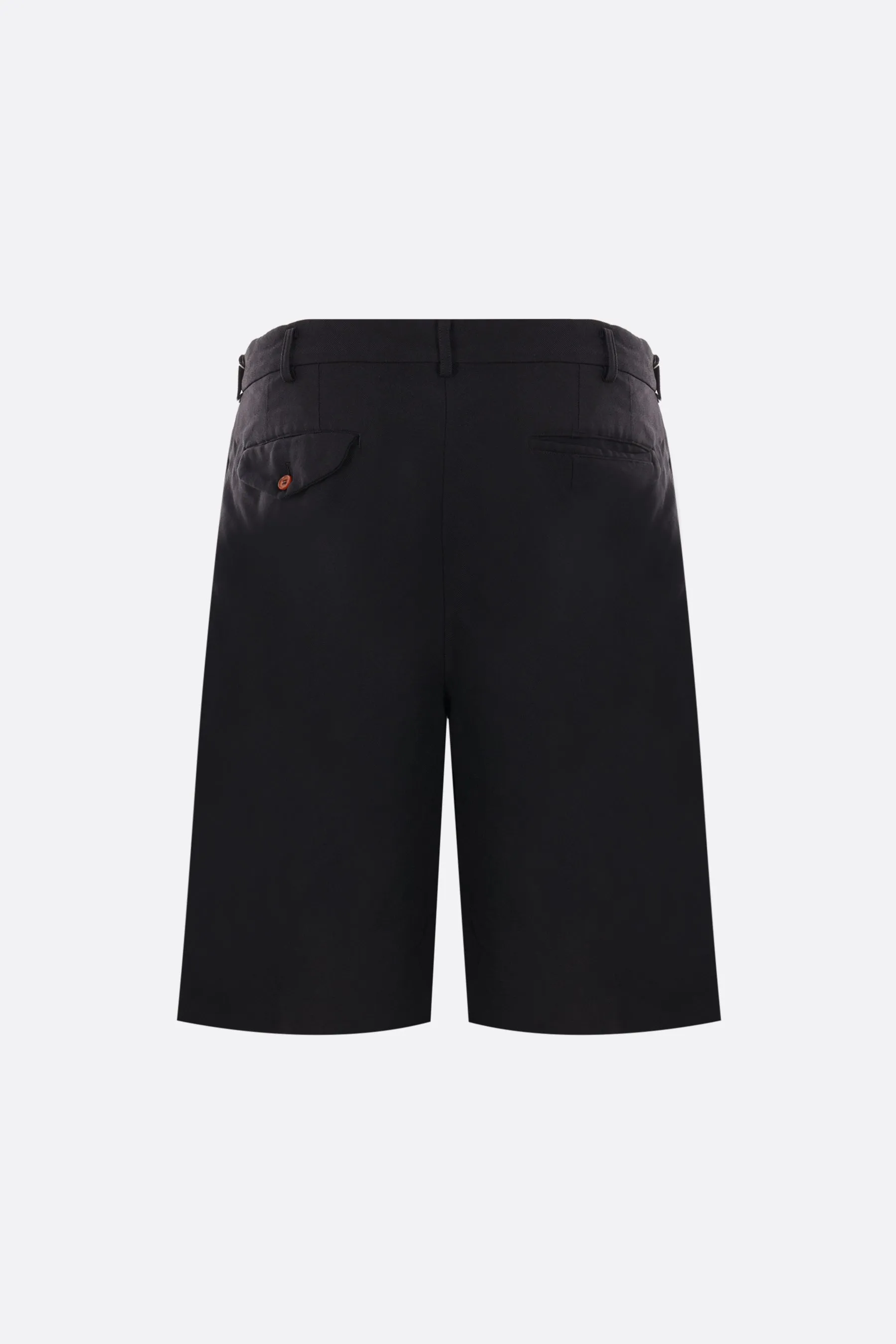 technical twill shorts with double-layered inserts