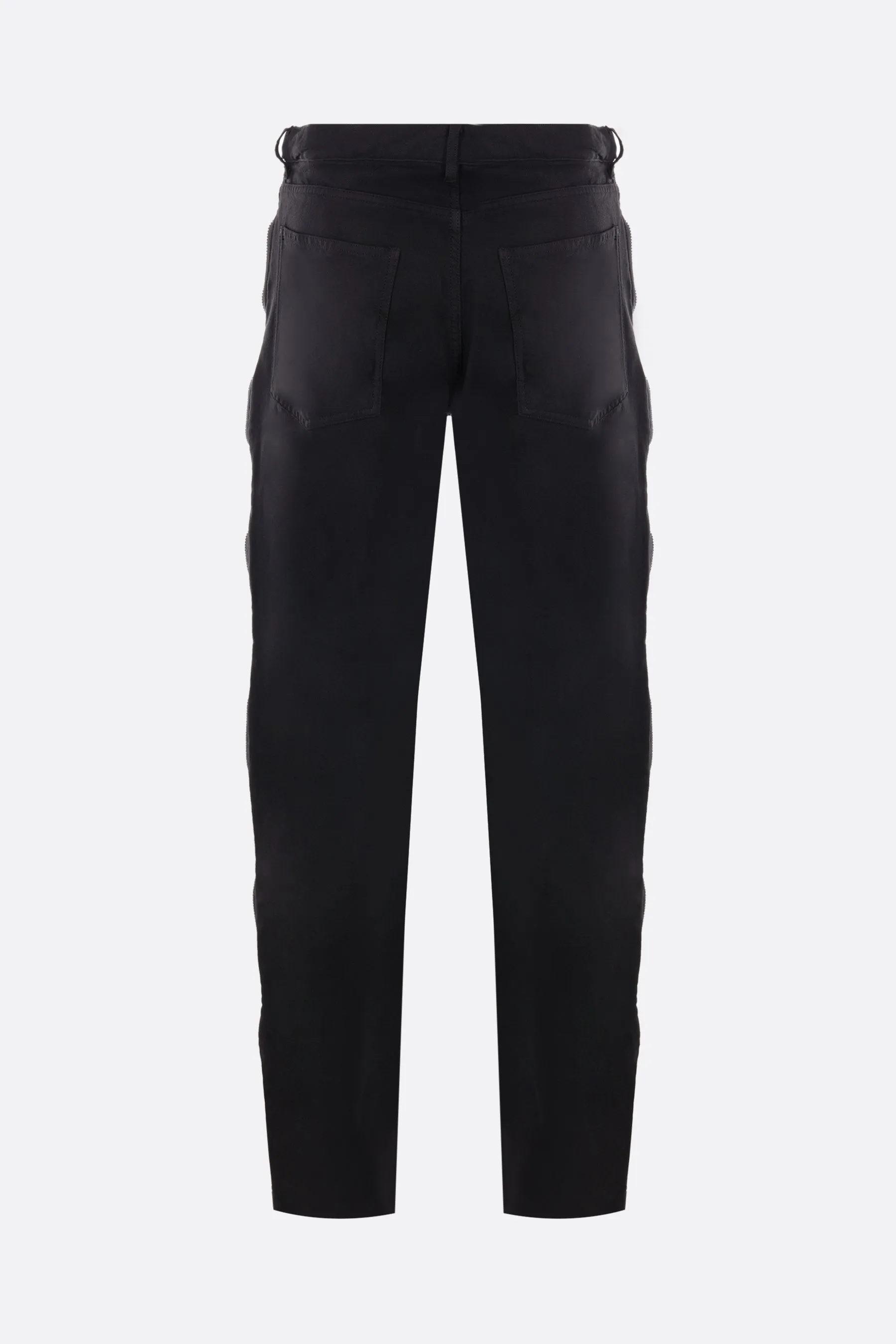 Technical twill zip-up pants