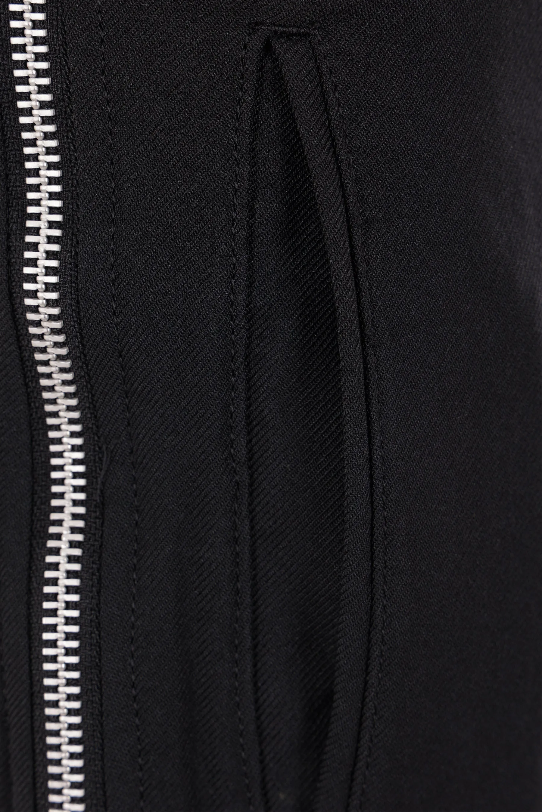 Technical twill zip-up pants