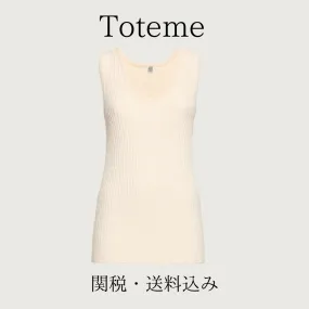 TOTEME Tanks Cotton Crew Neck Camisoles Rib