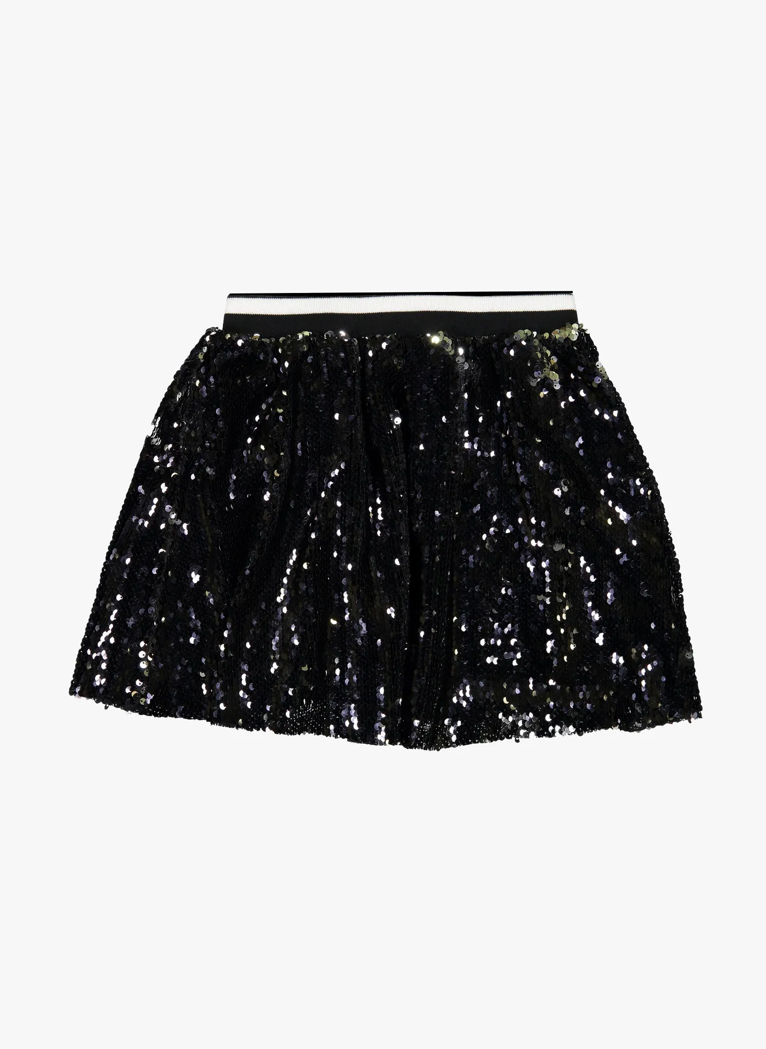 Vierra Rose Kate Sequin Skirts - Black Grey Reversible Sequin