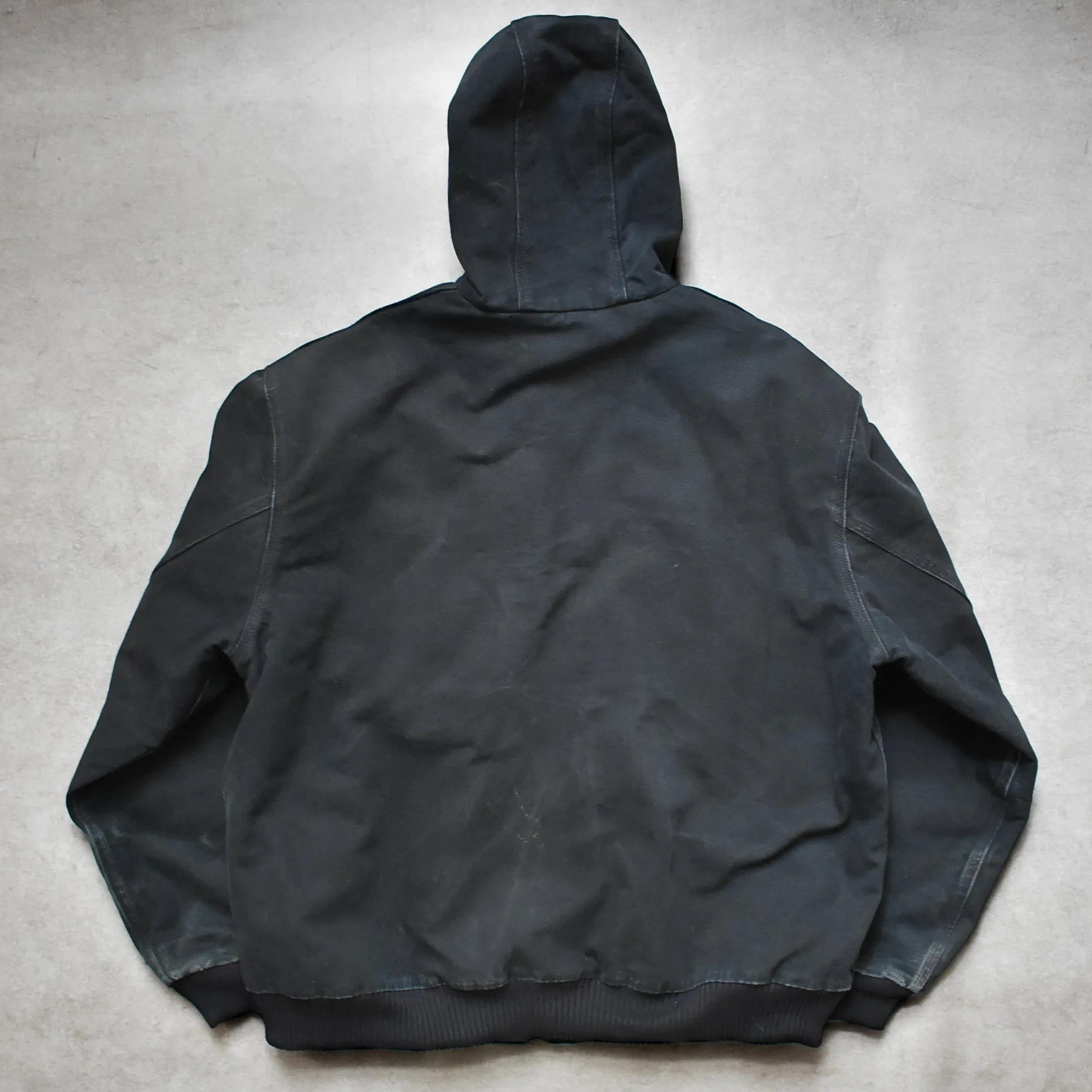 Vintage Carhartt Black Active Hoodie Jacket - XL