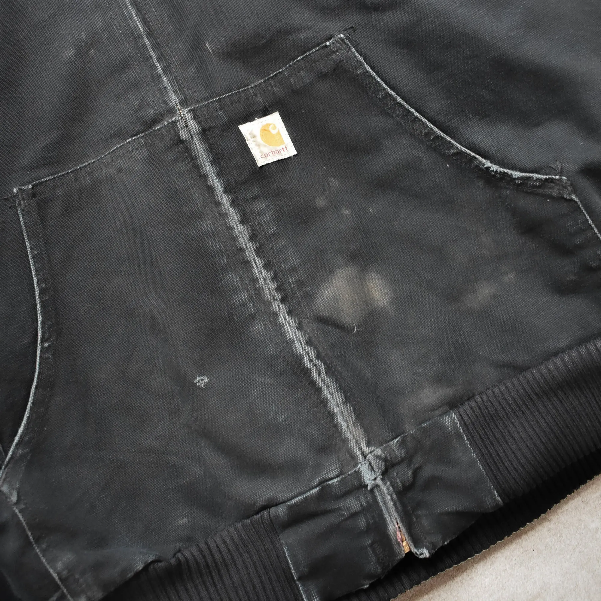 Vintage Carhartt Black Active Hoodie Jacket - XL