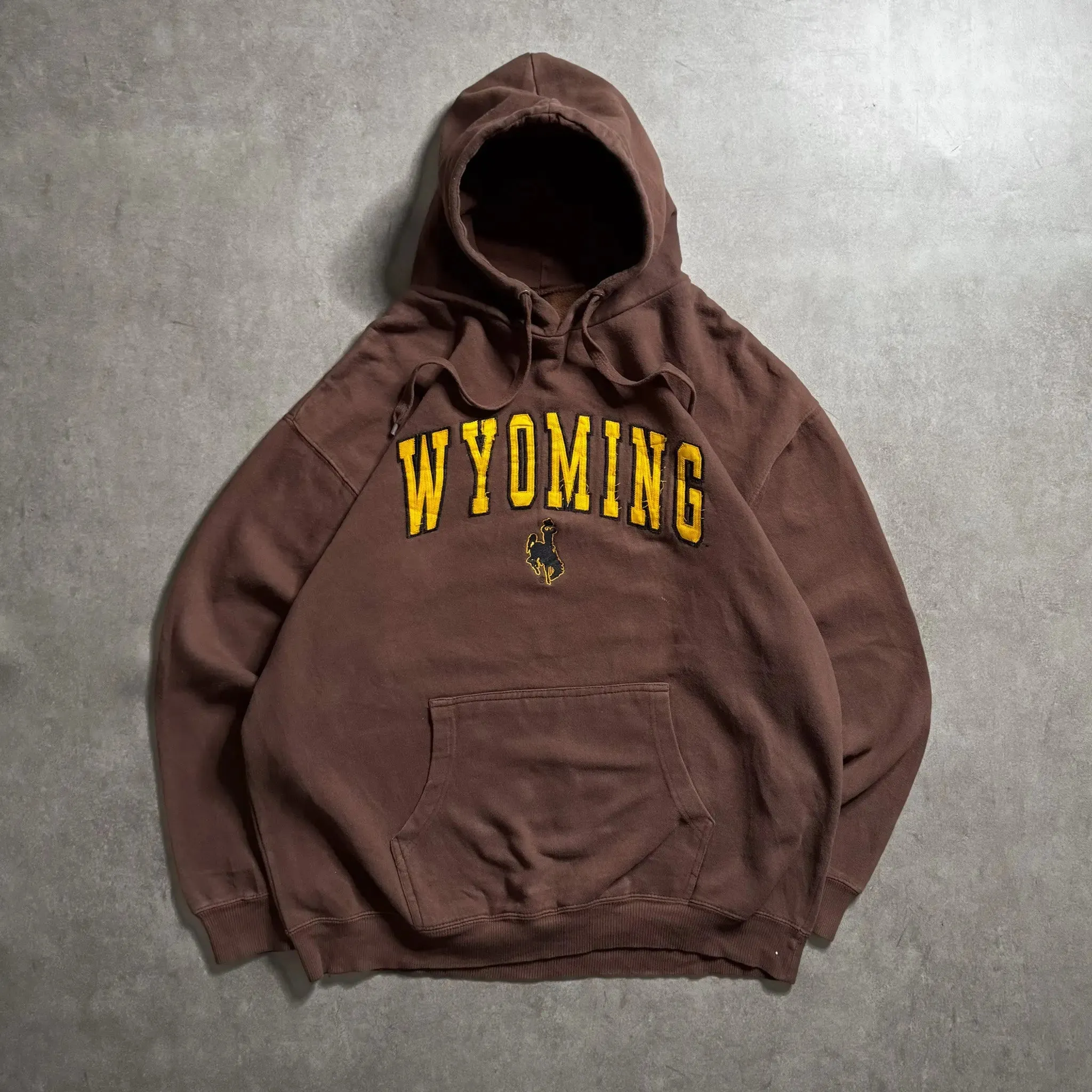 Vintage Wyoming Brown Hoodie - L