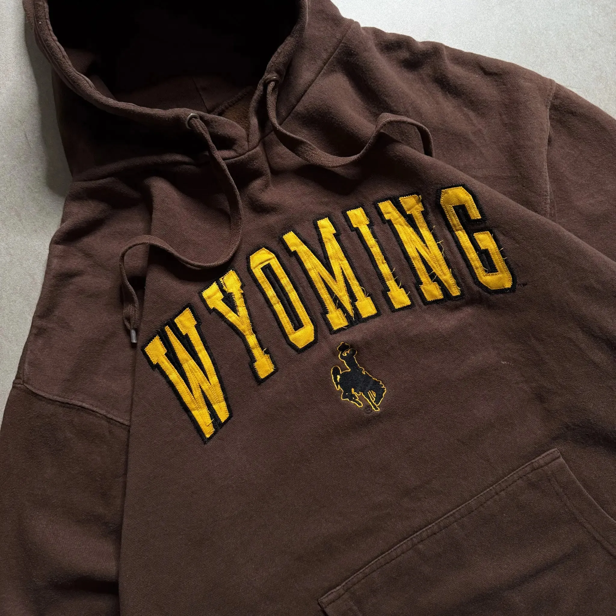 Vintage Wyoming Brown Hoodie - L