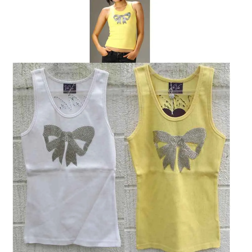 Voom Ribbed Cotton Tanks & Camisoles