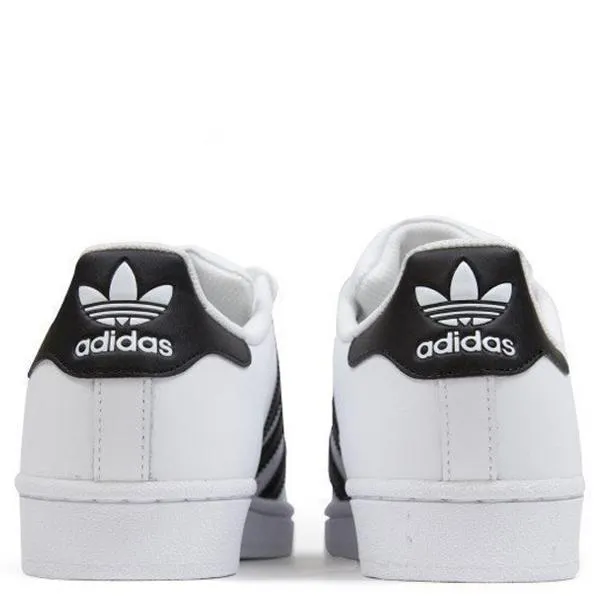 White and black women's superstar shoes Google SEO friendly.