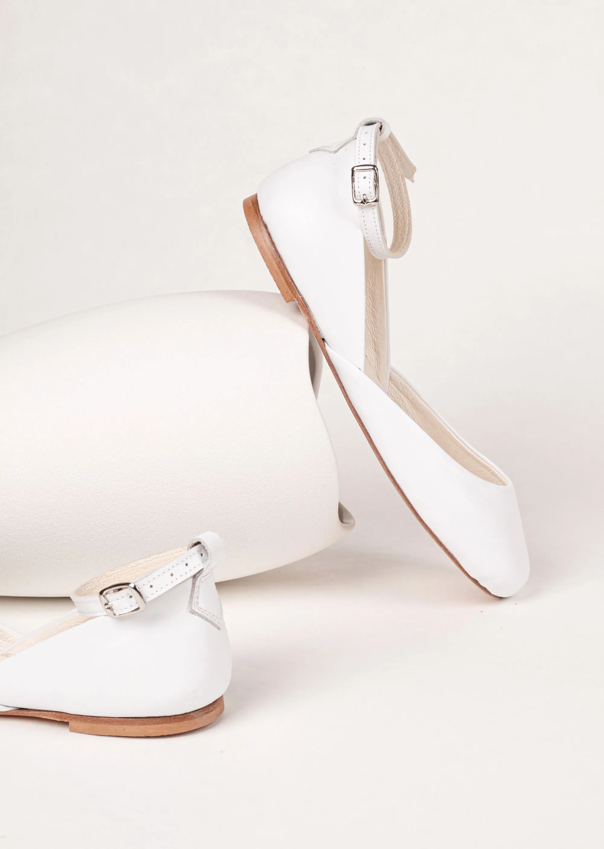 White Luna Ballet Flats