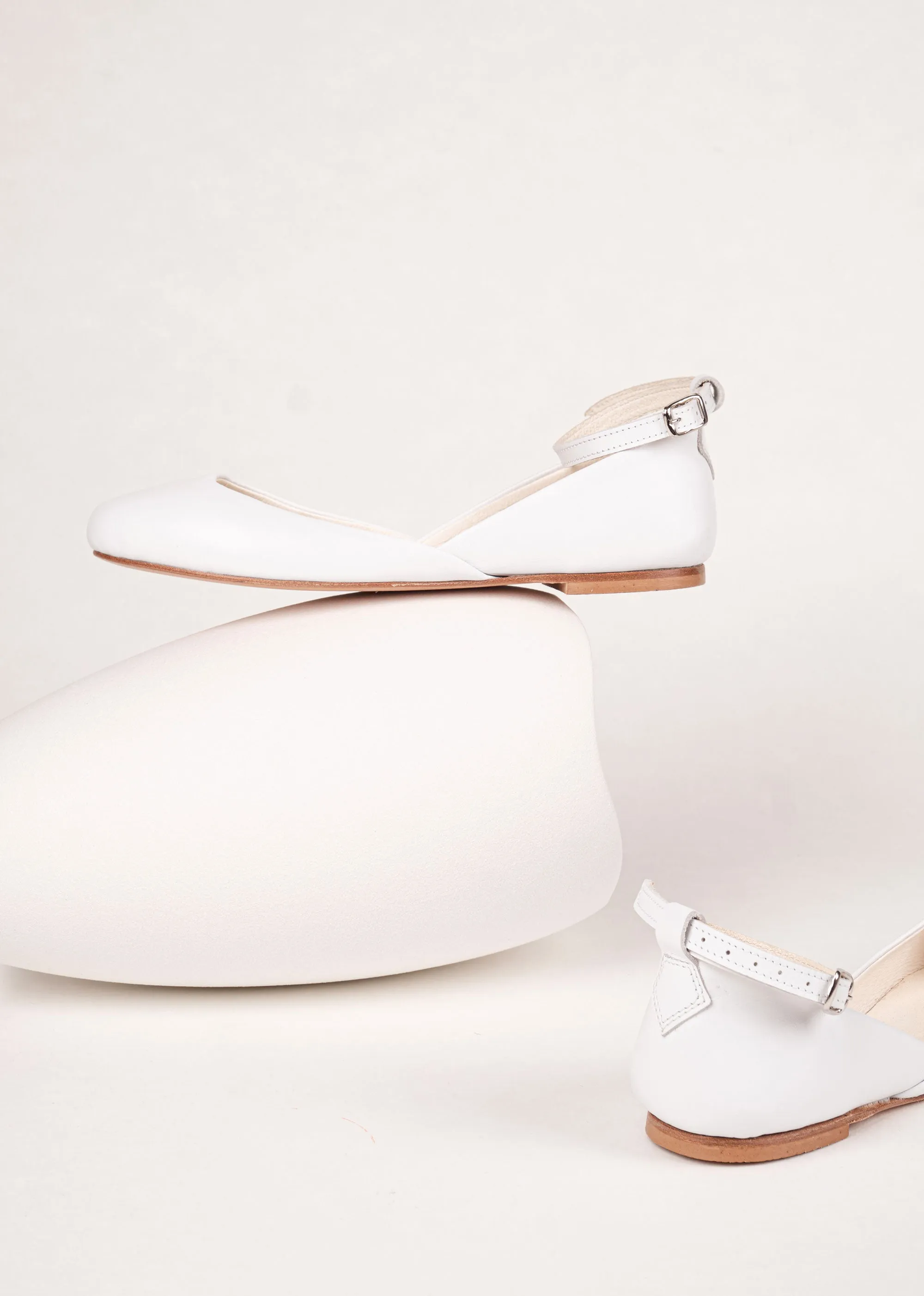 White Luna Ballet Flats