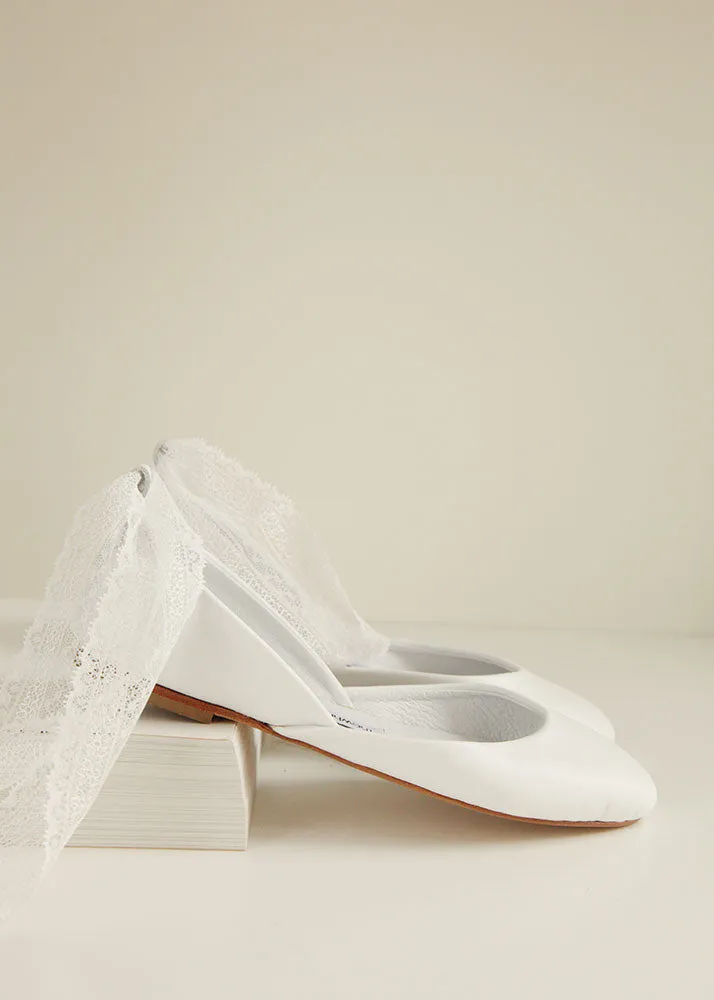 White Luna Ballet Flats