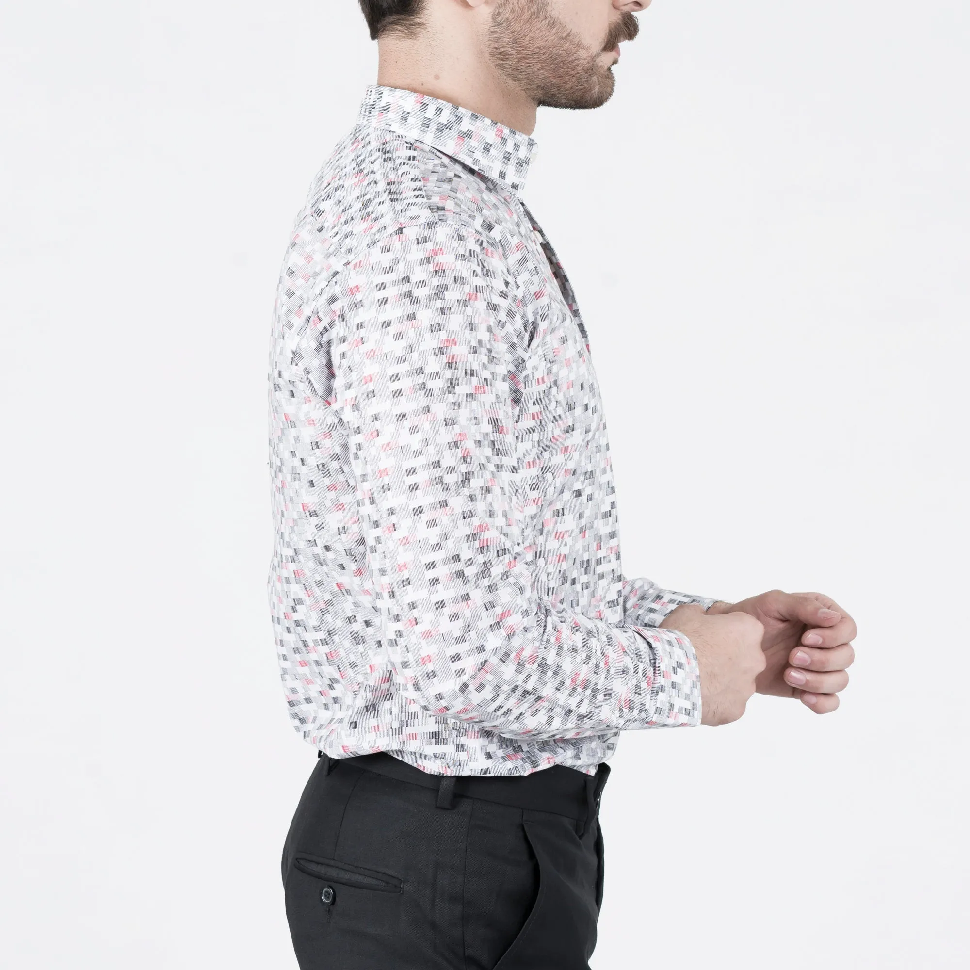 White Noise Button-Up Shirt